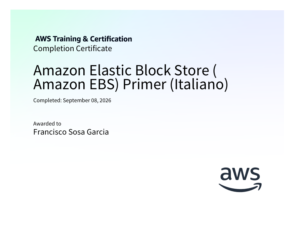 Amazon Elastic Block Storage (Italiano)
